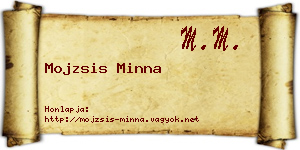 Mojzsis Minna névjegykártya